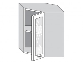 1.60.3у Шкаф настенный (h=720) угловой на 600мм со стекл. дверцей в Нижневартовске - nizhnevartovsk.magazin-mebel74.ru | фото