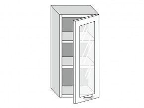 19.40.3 Шкаф настенный (h=913) на 400мм с 1-ой стекл. дверцей в Нижневартовске - nizhnevartovsk.magazin-mebel74.ru | фото