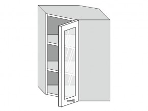 19.60.3у Шкаф настенный (h=913) угловой на 600мм со стекл. дверцей в Нижневартовске - nizhnevartovsk.magazin-mebel74.ru | фото