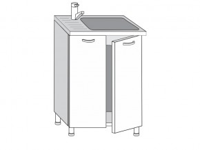 2.60.2мн Шкаф-стол на 600мм под накладную мойку с 2-мя дверцами в Нижневартовске - nizhnevartovsk.magazin-mebel74.ru | фото