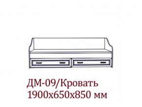 ДМ-09 Кровать (Без матраца 0,8*1,86 ) в Нижневартовске - nizhnevartovsk.magazin-mebel74.ru | фото