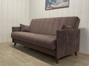 Диван Престиж-3 НПБ, велюр Sensey Dusty plum в Нижневартовске - nizhnevartovsk.magazin-mebel74.ru | фото