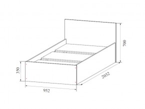 Кровать одинарная (Без матраца 0,9*2,0) в Нижневартовске - nizhnevartovsk.magazin-mebel74.ru | фото