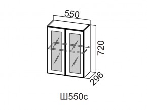 Ш550с/720 Шкаф навесной 550/720 (со стеклом) в Нижневартовске - nizhnevartovsk.magazin-mebel74.ru | фото