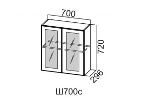 Ш700с/720 Шкаф навесной 700/720 (со стеклом) в Нижневартовске - nizhnevartovsk.magazin-mebel74.ru | фото