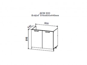 Шкаф нижний ДСМ800 под мойку в Нижневартовске - nizhnevartovsk.magazin-mebel74.ru | фото